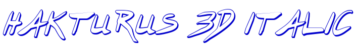 Hakturus 3D Italic フォント